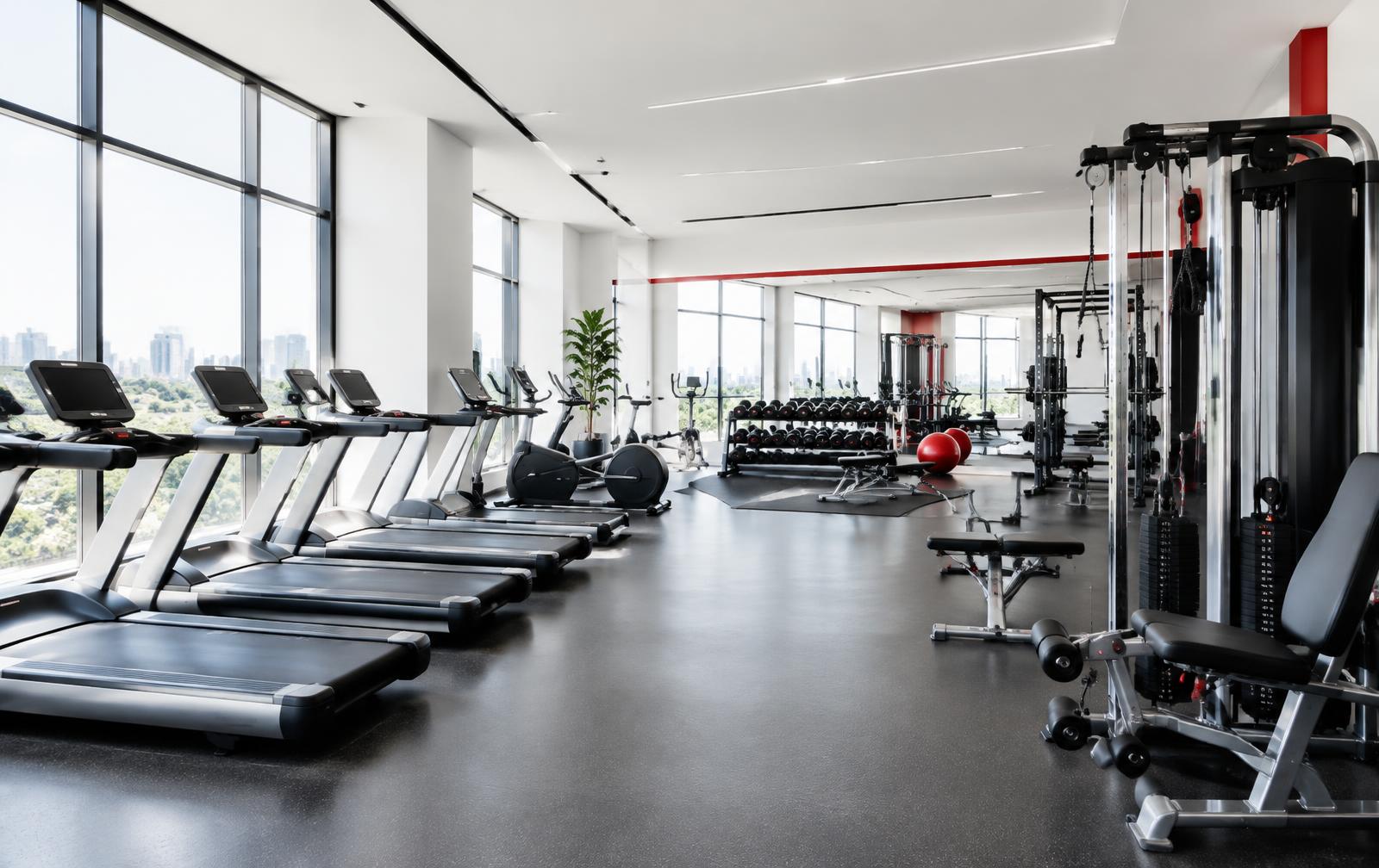 Gimnasio comercial equipado por FitCORE